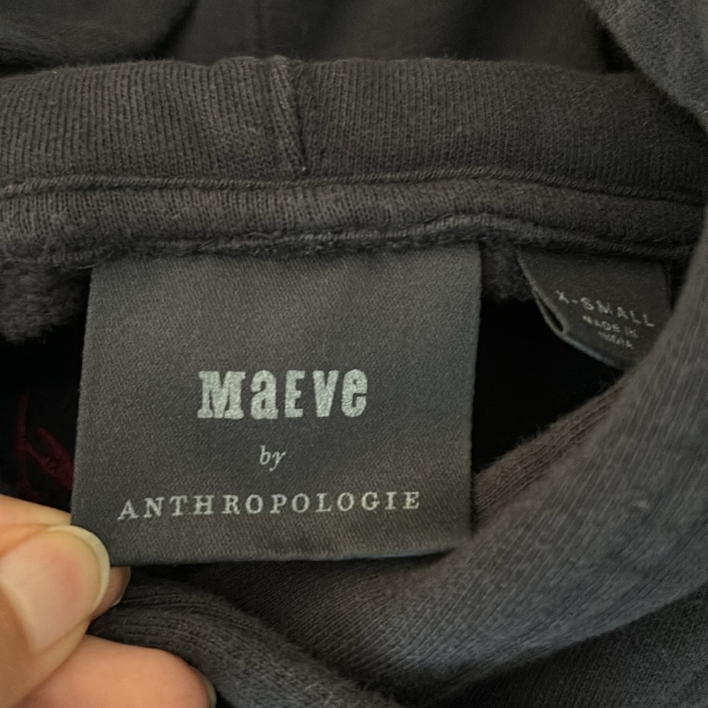 Anthropologie Maeve Floral Hooded Sweatshirt size XS - Picture 5 of 8